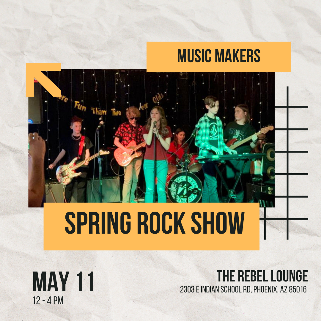 spring rock band show flyer
